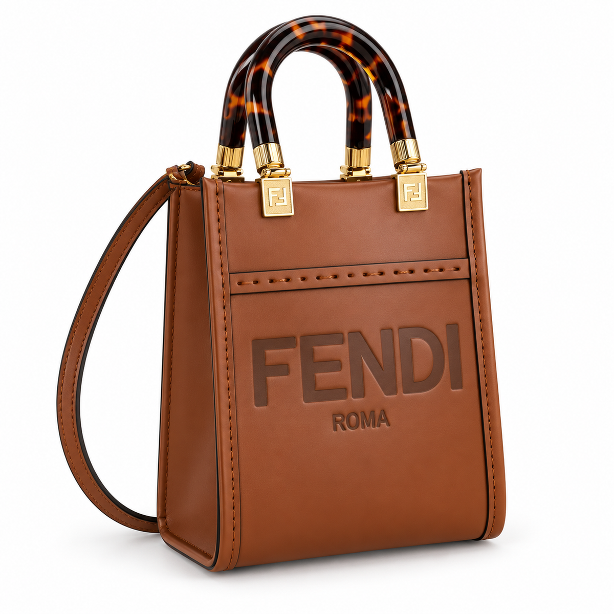 Fendi FF Logo Clutch Bag 6.5×13cm | Luxury Italian Leather Wristlet