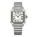 Cartier Santos Large Automatic White Dial Stainless Steel Bracelet Men's Luxury Watch Swiss Made
