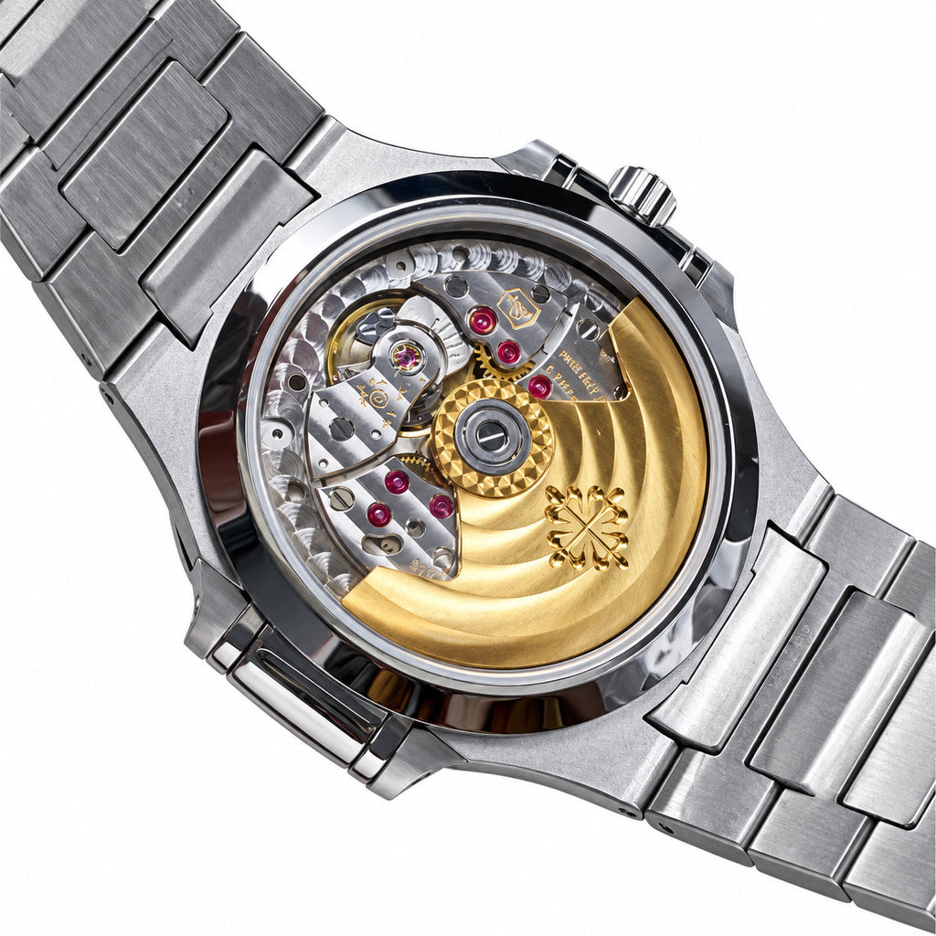Patek Philippe Nautilus Blue Sapphire Baguette Steel White Dial