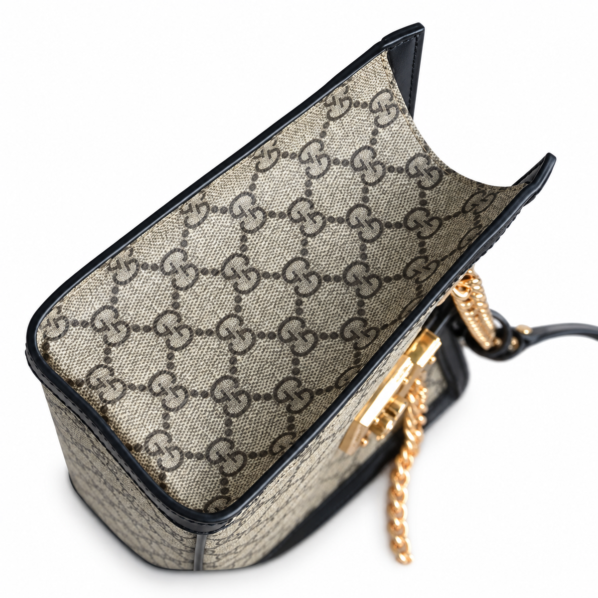 Gucci Padlock Small GG Supreme Shoulder Bag Black