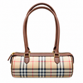 Burberry Heritage Check Barrel Shoulder Bag