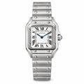Cartier Santos Medium Steel White Dial Quartz Bracelet Watch – KDY