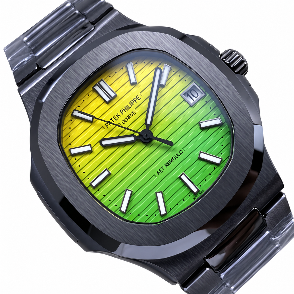 Patek Philippe Nautilus AET Remould Black DLC Yellow-Green