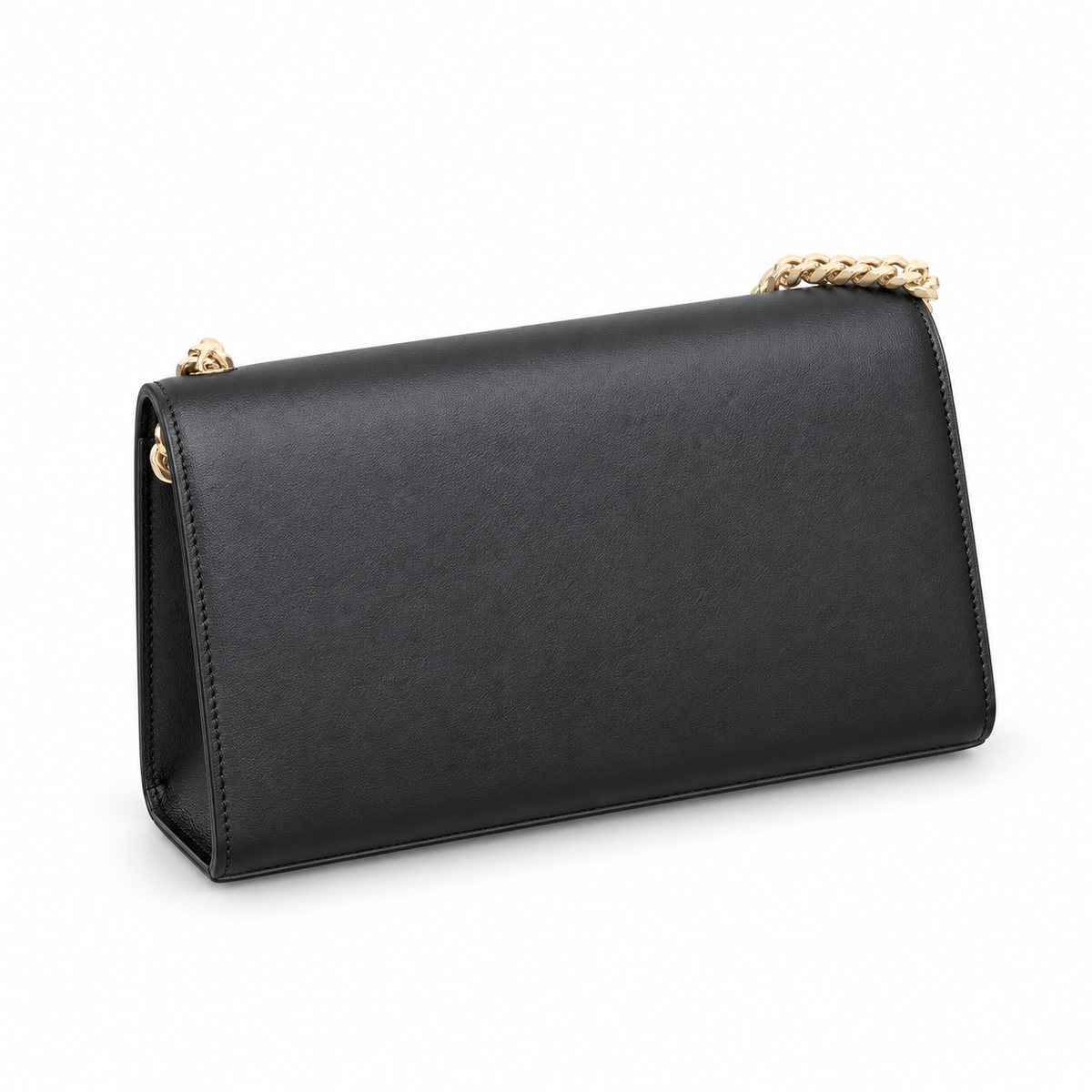 YSL Saint Laurent Kate Chain Bag in Black Smooth Leather with Gold Tassel