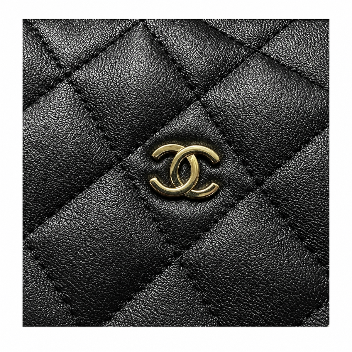 Chanel Black Lambskin Quilted Drawstring Bucket Bag | Four CC Coin Charms & Adjustable Strap